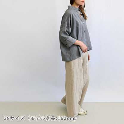 【動画でソーイング】No.155 バンドカラーシャツ