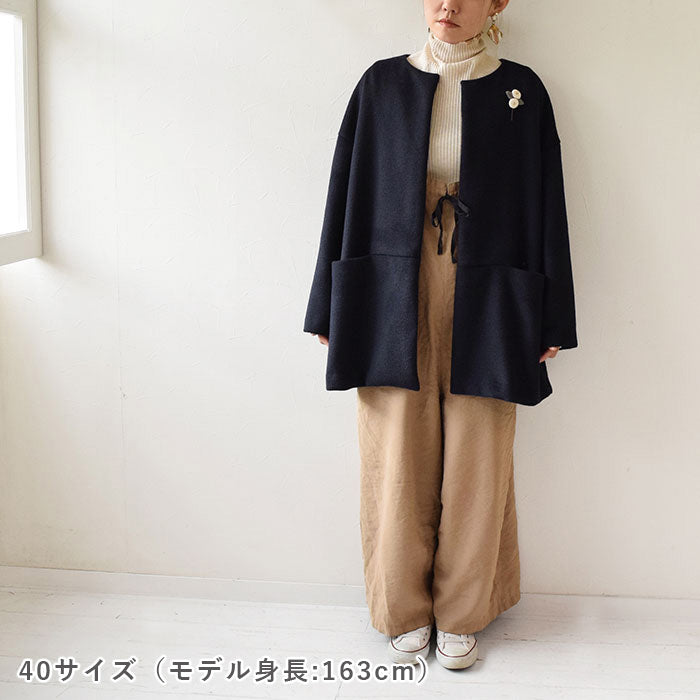 STEP UP】No.162 ノーカラーブルゾン – 生地と型紙のお店 Rick Rack