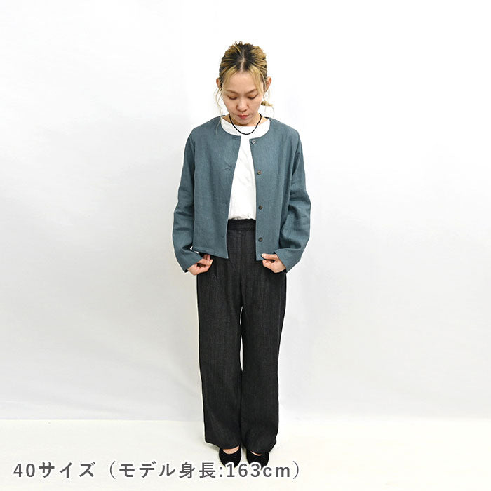 No.213 ノーカラージャケット【2】 – 生地と型紙のお店 Rick Rack