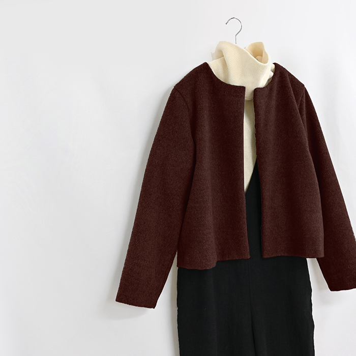 材料のみ】No.213 ノーカラージャケット【2】のキット | 生地と型紙の