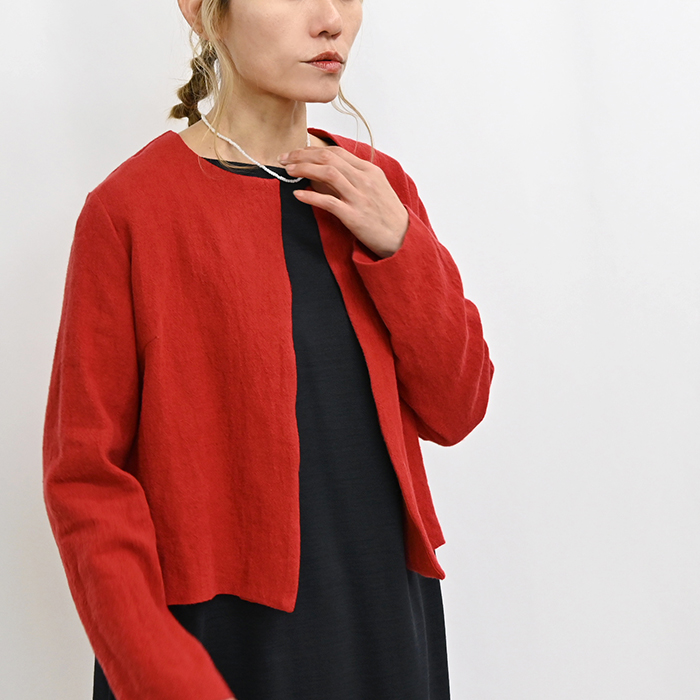 No.213 ノーカラージャケット【2】 | 生地と型紙のお店 Rick Rack