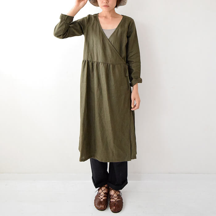 【ハンドメイド】カシュクールワンピース Mint Machine NO. 009】 「カシュクールワンピース作ります