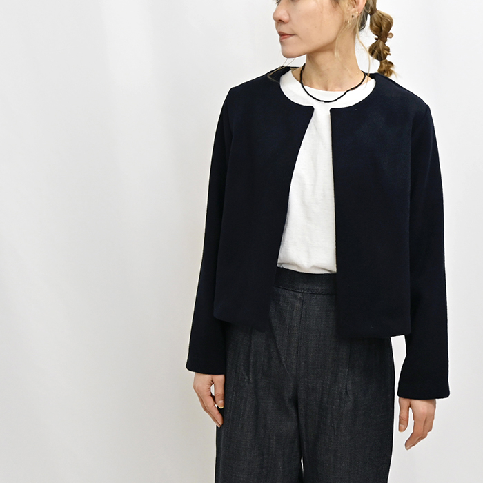 No.213 ノーカラージャケット【2】 | 生地と型紙のお店 Rick Rack